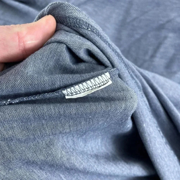 Original Penguin By Munsingwear Mens Blue Long Sleeve Henley Shirt L 4644 - Picture 4 of 8